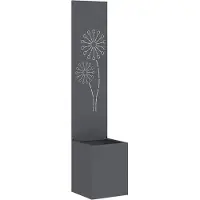 Syfax Garten Sichtschutz-Leinwand Anthrazit 32 x 32 x 150 cm