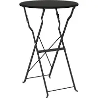 Syfax Bistrotisch Anthrazit Ø 50 x 71 cm Pulverbeschichteter Stahl