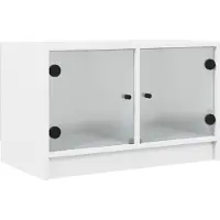 Syfax TV-Schrank mit Glastüren Weiß 68x37x42 cm