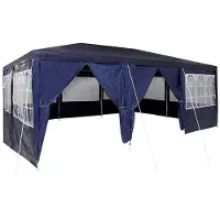 Syfax Party-Zelt 600 x 400 x 266 cm Blau Polyethylen