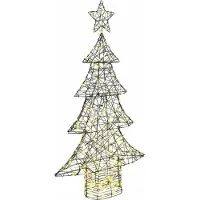 Syfax Weihnachtsbaum 160 LEDs Warmweiß 150 cm Rattan