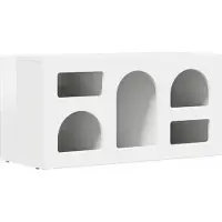 Syfax TV-Schränk Hochglanz Weiß 80 x 35 x 40 cm Holzwerkstoff