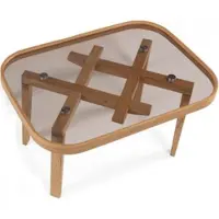 AEA Luxus Möbel Couchtisch Moderner Einrichtung Glastisch Beige Wohnzimmer