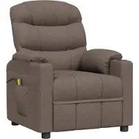 Syfax Massagesessel Taupe Stoff