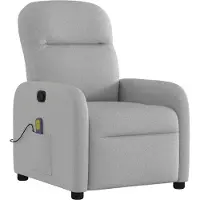 Syfax Massagesessel Wolkengrau Stoff