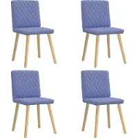 Syfax Esszimmerstühle 4 Stk. Jeansblau Stoff