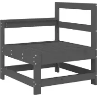 Syfax Garten-Ecksofa Grau Massivholz Kiefer