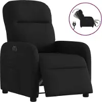 Syfax Relaxsessel Elektrisch Schwarz Stoff