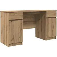 Syfax Schreibtisch Artisan-Eiche 140 x 49 x 76 cm Holzwerkstoff
