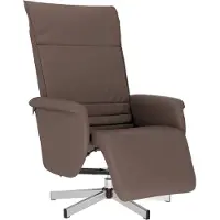 Syfax Relaxsessel mit Fußteil Braun Kunstleder