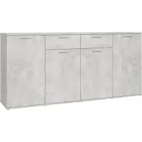Syfax Sideboard Betongrau 160x36x75 cm Holzwerkstoff