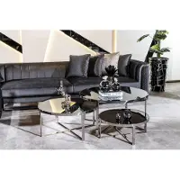 AEA Wohnzimmer Couchtische Luxus Design 3tlg. Holz grau Stil Modern Tisch