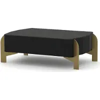 AEA Luxus Beistelltisch Couchtisch Sofatisch Holz Schwarz-Gold Arbeitszimmer