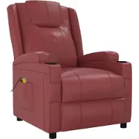 Syfax Massagesessel Weinrot Kunstleder