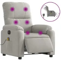 Sonstiges Massagesessel Elektrisch Hellgrau Mikrofasergewebe