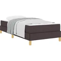 Syfax Boxspringbett mit Matratze Dunkelbraun 90 x 190 cm Stoff