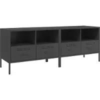 Syfax TV-Schränke 2 Stk. Schwarz 68x39x50,5 cm Stahl