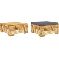 vidaXL 2-tlg. Garten-Lounge-Set Massivholz Teak