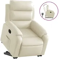 Sonstiges Relaxsessel mit Aufstehhilfe Creme Kunstleder