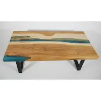 AEA Couchtisch River Table Epoxidharz Massiv Tische 120x70 Flusstisch Echtes Holz