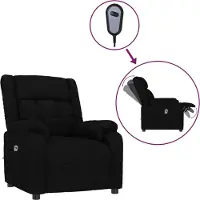 Syfax Relaxsessel Elektrisch Schwarz Stoff