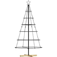 Syfax Weihnachtsdeko mit Ständer Schwarz 154 cm Stahl