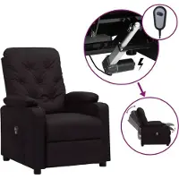 Syfax Relaxsessel Elektrisch Schwarz Kunstleder