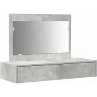 Syfax Schminktisch mit Schubladen Grau 100 x 40 x 70 cm Holzwerkstoff