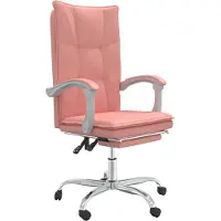 Syfax Bürostuhl mit Liegefunktion Rosa Kunstleder