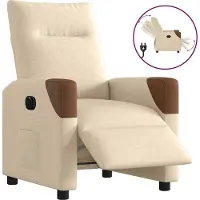 Syfax Relaxsessel Elektrisch Creme Stoff