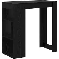 Syfax Bartisch 102 x 50 x 103,5 cm Holzwerkstoff Schwarz Eichen-Optik