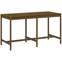 Syfax Gartentisch Honigbraun 203,5x90x110 cm Massivholz Kiefer