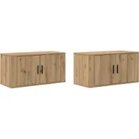 Syfax Wand-TV-Schrank Set 2 pcs Artisan-Eiche 80 x 34,5 x 40 cm