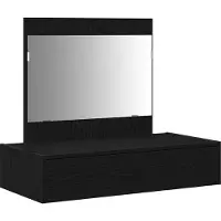 Syfax Schminktisch mit Speicher Schwarz 83 x 40 x 70 cm Holzwerkstoff