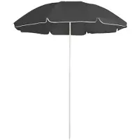 The Living Store Sonnenschirm mit Stahlmast Anthrazit 180 cm