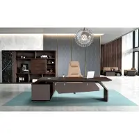 AEA Büromöbel Tisch Bürotisch Arbeitstisch Schreibtisch Büro Holz Braun