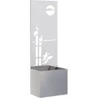 Syfax Garten Sichtschutz-Leinwand Silber 50 x 32 x 150 cm Edelstahl