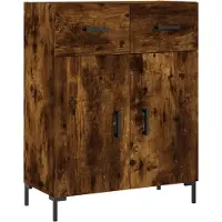 Syfax Sideboard Räuchereiche 69,5x34x90 cm Holzwerkstoff