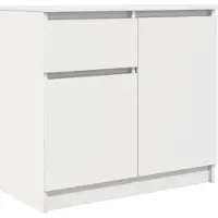 Syfax Sideboard mit Schublade Weiß 71x35x65 cm Holzwerkstoff
