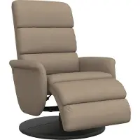 Syfax Relaxsessel mit Fußteil Cappuccino-Braun Kunstleder