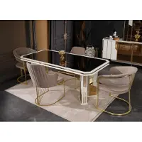 AEA Esstisch Esszimmertisch Essecke Tisch Holztisch Weiß Esszimmer Holz