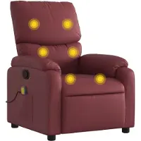 Syfax Massagesessel Weinrot Kunstleder