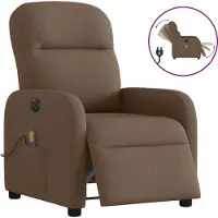 Syfax Massagesessel Elektrisch Braun Stoff