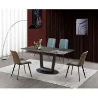 AEA Luxus Tisch Esstisch Tische Design Edelstahl Möbel Esszimmer 180x90 Esstische