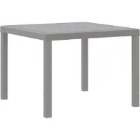 Syfax Gartentisch Hellgrau 100 x 100 x 73 cm Poly-Rattan