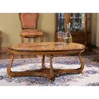 AEA Ovaler Couchtisch Holz Tische Beistelltisch Wohnzimmer Italienische Möbel Tisch
