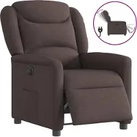 Syfax Relaxsessel Elektrisch Dunkelbraun Stoff