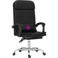 Syfax Bürostuhl mit Massagefunktion Schwarz Kunstleder