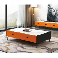 AEA Italienische Stil Möbel Couchtisch Glas Tische Designer Tisch Wohnzimmer Orange