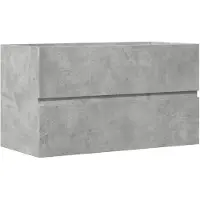 vidaXL Bad-Hängeschrank Betongrau 80x38,5x45 cm Holzwerkstoff